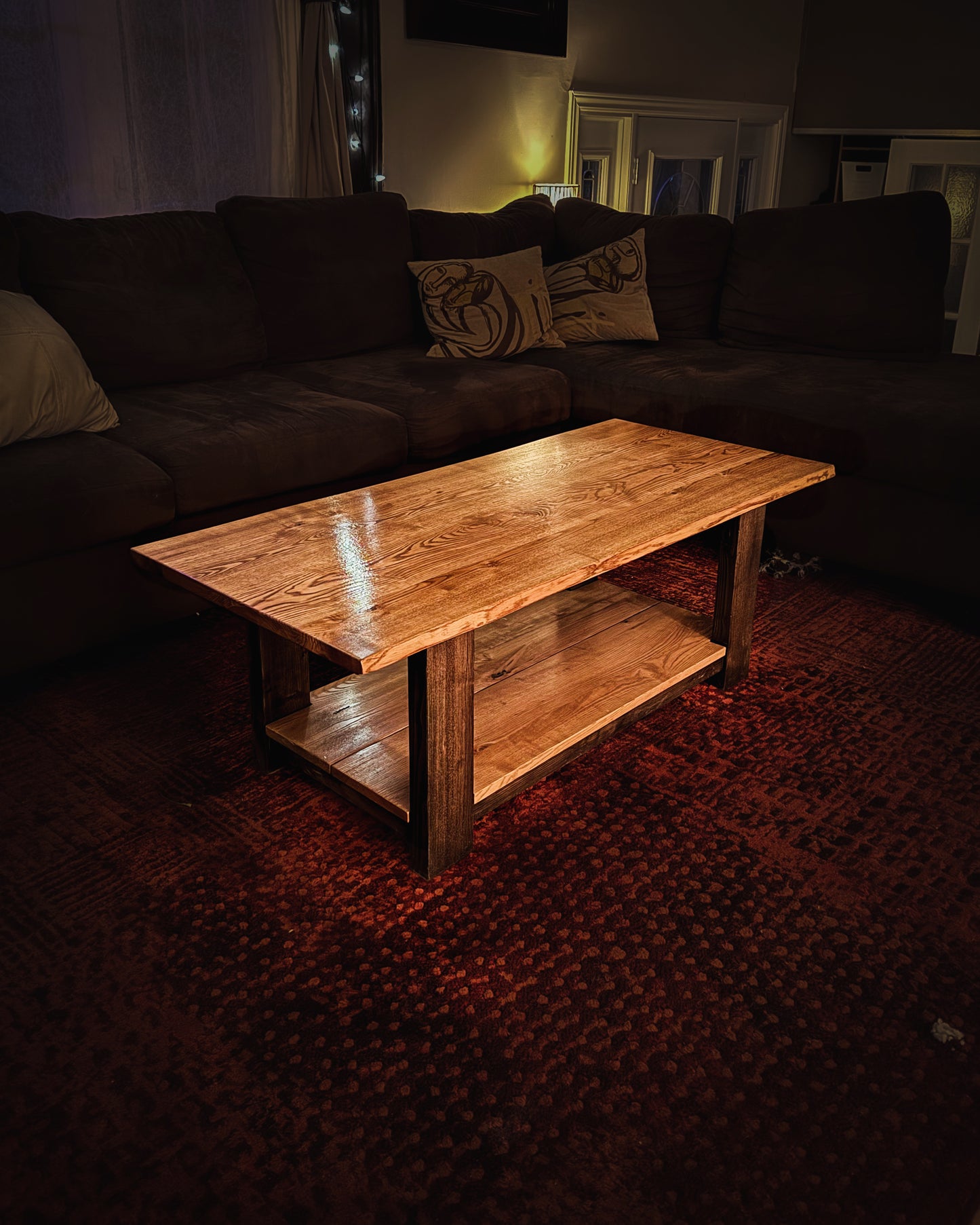 Hardwood coffee table